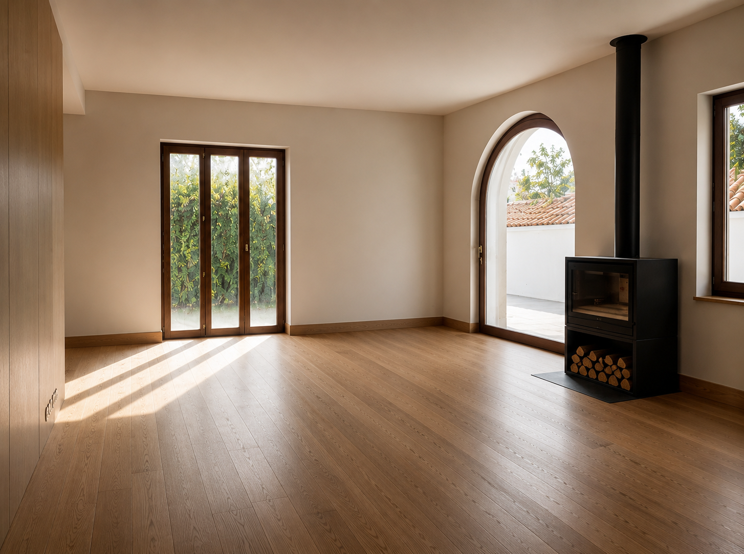 Living space. Light, material and existing geometry.